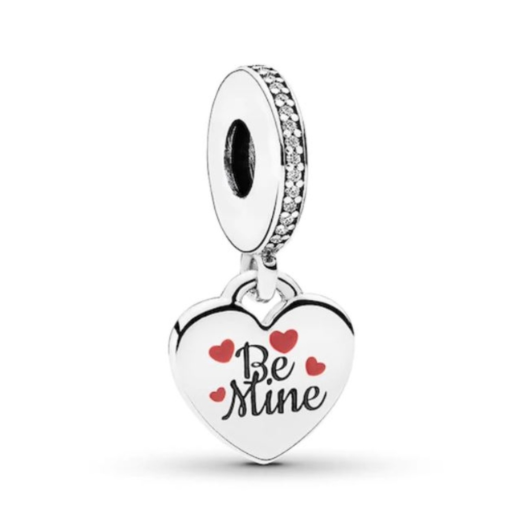 New PANDORA Be Mine Engraved Dangle Charm